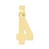 10k Real Solid Gold Athletic Number Pendant for Chain or Necklace, Sports Jewelry Gift for Loved One (4) view 3
