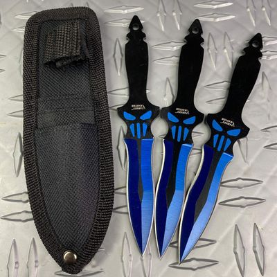 MasterTarget Target Master 8" 3PCS Skull Style Fixed Blade Set. 440 Stainless Steel Blade, Gifts