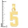 10k Real Solid Gold Athletic Number Pendant for Chain or Necklace, Sports Jewelry Gift for Loved One (5) view 2