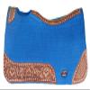 CHALLENGER Horse Saddle PAD Western Contoured Wool Felt Moisture Wicking Blue 39209RB view 4