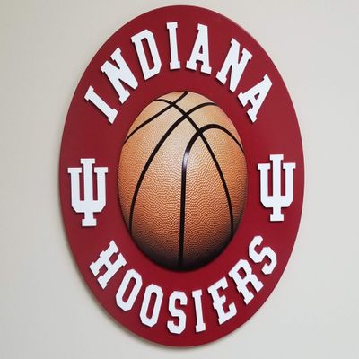 Indiana Hoosiers Basketball 18" Seal Wall Display