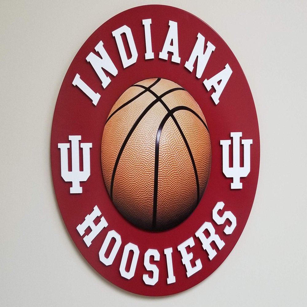 Indiana Hoosiers Basketball 18" Seal Wall Display