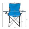 Long & Bright Small Camp Chair Portable Folding Outdoor Metal Pipe Chair for Relaxation Heavy Duty Support 230 LBS (Blue) view 2