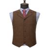 Ceehuteey Mens Classic Wool Tweed Suit Vest Casual Sleeveless Jacket Herringbone Waistcoat for Tuxedos(Navy,XX-Large) view 2