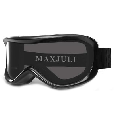 MAXJULI Kids Ski Goggles - Helmet Compatible Snow Goggles for Baby &Toddler with 100% UV Protection Age 0-4 (Black/Grey)