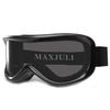 MAXJULI Kids Ski Goggles - Helmet Compatible Snow Goggles for Baby &Toddler with 100% UV Protection Age 0-4 (Black/Grey) view 1
