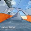 UNP Camping Tent 10-Person-Family Tents, Big, Easy Up, 5 Large Mesh Windows, Double Layer, 2 Room, Waterproof, Weather Resistant, 18ft x 9ft x78in (Orange) view 4