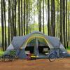 UNP Camping Tent 10-Person-Family Tents, Parties, Music Festival Tent, Big, Easy Up, 5 Large Mesh Windows, Double Layer, 2 Room, Waterproof, Weather Resistant, 18ft x 9ft x78in (Gray) view 3