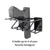 Adoreal 4 Slots Gun Rack Wall Mount, Pistol Rack Fits Most Size Pistols, Gun Wall Mount for Glock 19, 17, 42, 43, P238, Ruger LCP, Sig Sauer, 1911 view 2