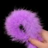 Handy Lidy 14g 2Yards Fluffy Marabou Feather Boa Women DIY Craft Home Decor Fur String Scarf Fur Strips Trim-Light Purple view 3