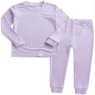 VAENAIT BABY Kids Long Sleeve Modal Sleepwear Pajamas 2pcs Set Modal Lavender JM