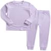VAENAIT BABY Kids Long Sleeve Modal Sleepwear Pajamas 2pcs Set Modal Lavender JM view 1