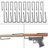 Adoreal 10 PCS Gun Rack, Pistol Rack for Gun Safe Shelf or Stack On Gun Cabinet, Gun Safe Accessory, Handgun Hanger Pistol Organizer for Display (Hand Made in USA) view 1