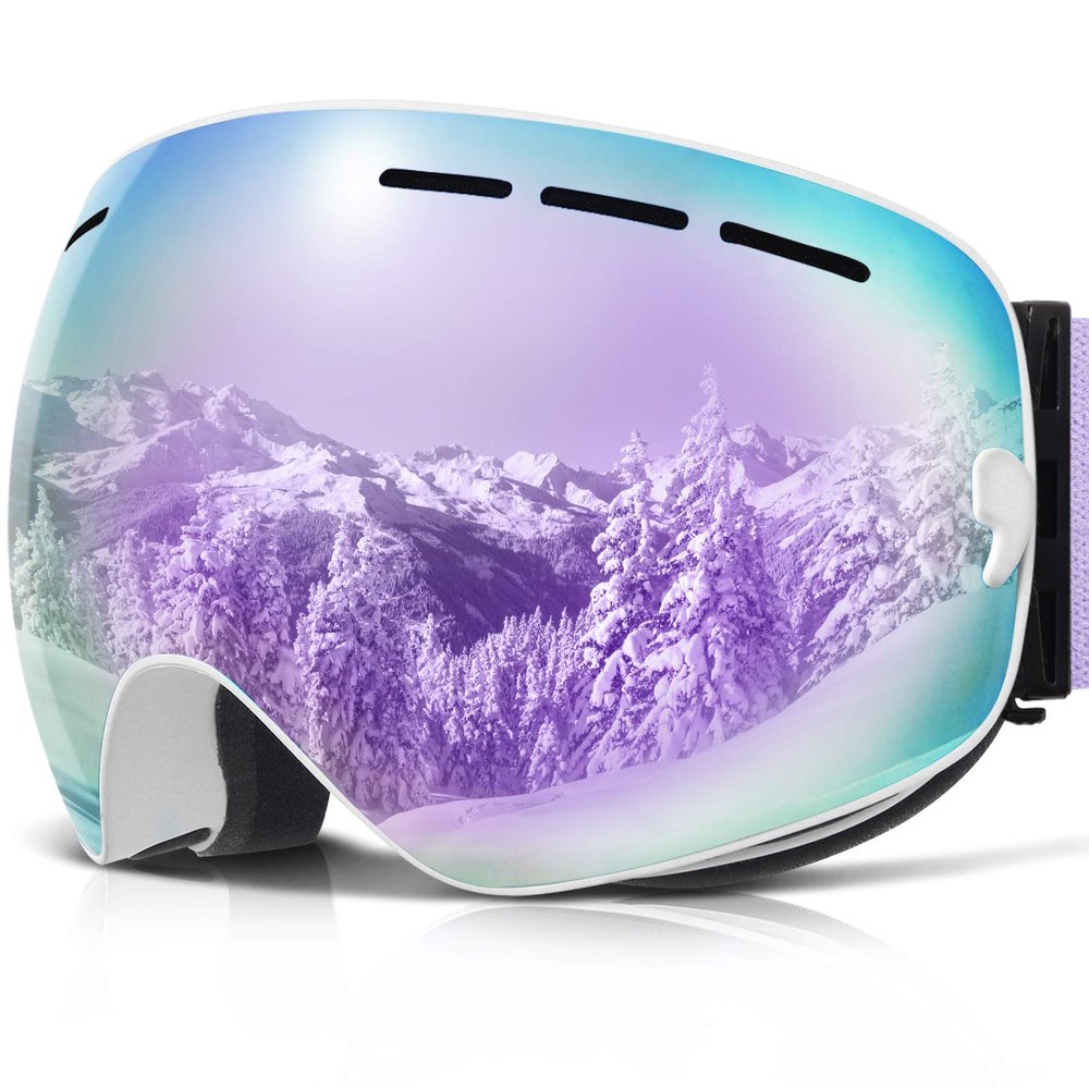 COPOZZ Ski Goggles, OTG Snowboard Goggles Anti Fog UV Protection Lens, Polarized for Options