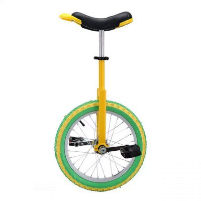 QWEASDF Classic 16", 18", 20", Unicycle, One Wheel Bike, Cycling Outdoor Sports Fitness Exercise with Skidproof tire,Yellow,20"