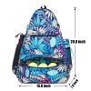 ACOSEN Tennis Bag Tennis Backpack - Large Tennis Bags for Women and Men to Hold Tennis Racket,Pickleball Paddles, Badminton Racquet, Squash Racquet,Balls and Other Accessories (Green Floral) view 2
