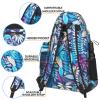 ACOSEN Tennis Bag Tennis Backpack - Large Tennis Bags for Women and Men to Hold Tennis Racket,Pickleball Paddles, Badminton Racquet, Squash Racquet,Balls and Other Accessories (Green Floral) view 3