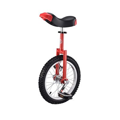 QWEASDF Unicycle Bike Mountain Tire Cycling Self Balancing Exercise Balance Cycling Bikes Outdoor Sports Fitness Exercise, Wheel Unicycle with Alloy Rim,16", 18", 20", 24" 4 Size Options,Red,16"