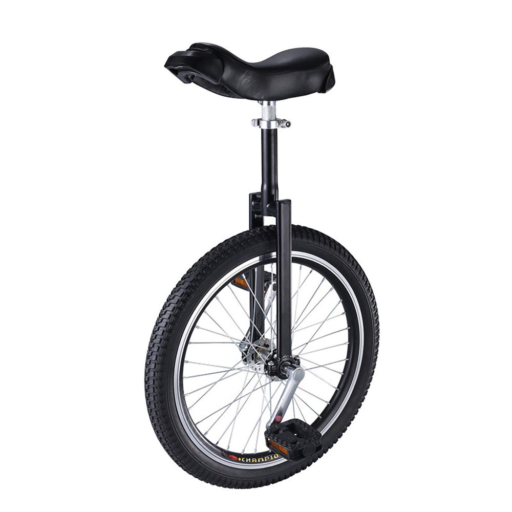 QWEASDF Professional 16", 18", 20", Unicycle, One Wheel Bike, Leakproof Butyl Tire Wheel Cycling Outdoor Sports Fitness Exercise Health,Black,18"