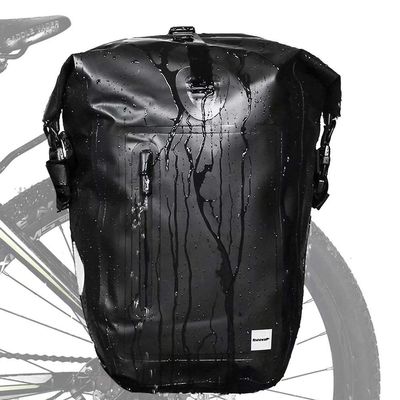 Rhinowalk Bike Pannier Bag 25L Waterproof Laptop Bicycle Rear Rack Bag Storage Saddle Bag Shoulder Bag Backpack
