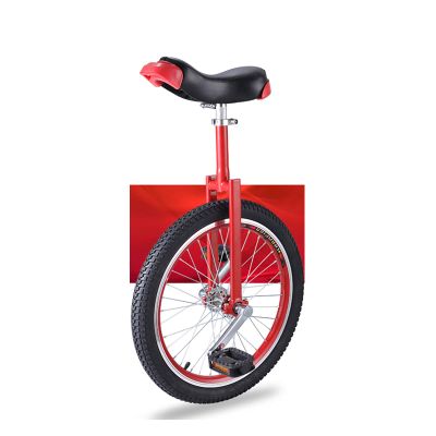QWEASDF Professional 16", 18", 20", Unicycle, One Wheel Bike, Leakproof Butyl Tire Wheel Cycling Outdoor Sports Fitness Exercise Health,Red,20"