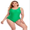 Annbon Women's One Piece Swimsuit Retro Plus Size Bathing Suit Conservative Monokini Swimwear, Green, 4XL view 1