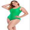 Annbon Women's One Piece Swimsuit Retro Plus Size Bathing Suit Conservative Monokini Swimwear, Green, 4XL view 4