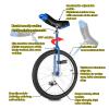 QWEASDF Unicycle Leakproof Butyl Tire Wheel Cycling Outdoor Sports Fitness Exercise, Wheel Unicycle with Alloy Rim,16", 18", 20" Three Size Options,Yellow,20 view 2
