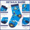 Eocom 6 Pairs Children's Winter Warm Wool Animal Crew Socks Kids Boys Girls Socks (Car, 8-12 Years) view 4