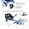 KKA Hoverboard Kart, Hover Cart, Buggy Attachment for 6.5"/8"/10" Hoverboards, Hoverboard Accessory to Transform Hover Boards into Go Karts (Blue) view 4