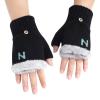 Women Girls Gloves Half Finger Texting Warm Snow Smartphone Mittens Gloves (Black1) view 1