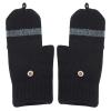 Women Girls Gloves Half Finger Texting Warm Snow Smartphone Mittens Gloves (Black1) view 4