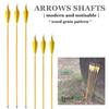 M.SJUMPPER ARCHERY 500 Spine Carbon Arrows with 4 Inch Feathers Fletching for Compound Recurve Bows (12 Pack) view 2