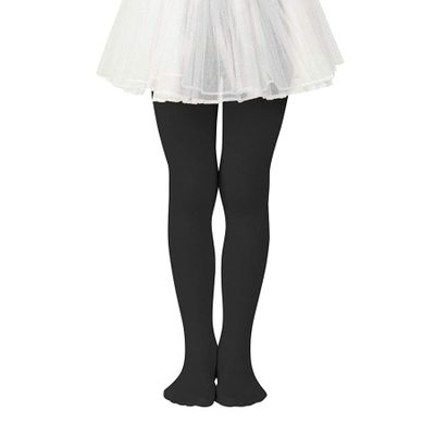 Zando Black Tights for Girls Toddler 2T-3T - Ultra Soft Black Toddler Tights 3T Elastic Ballet Footed Halloween Tight Girl for Daily School Christmas 1-3 Years