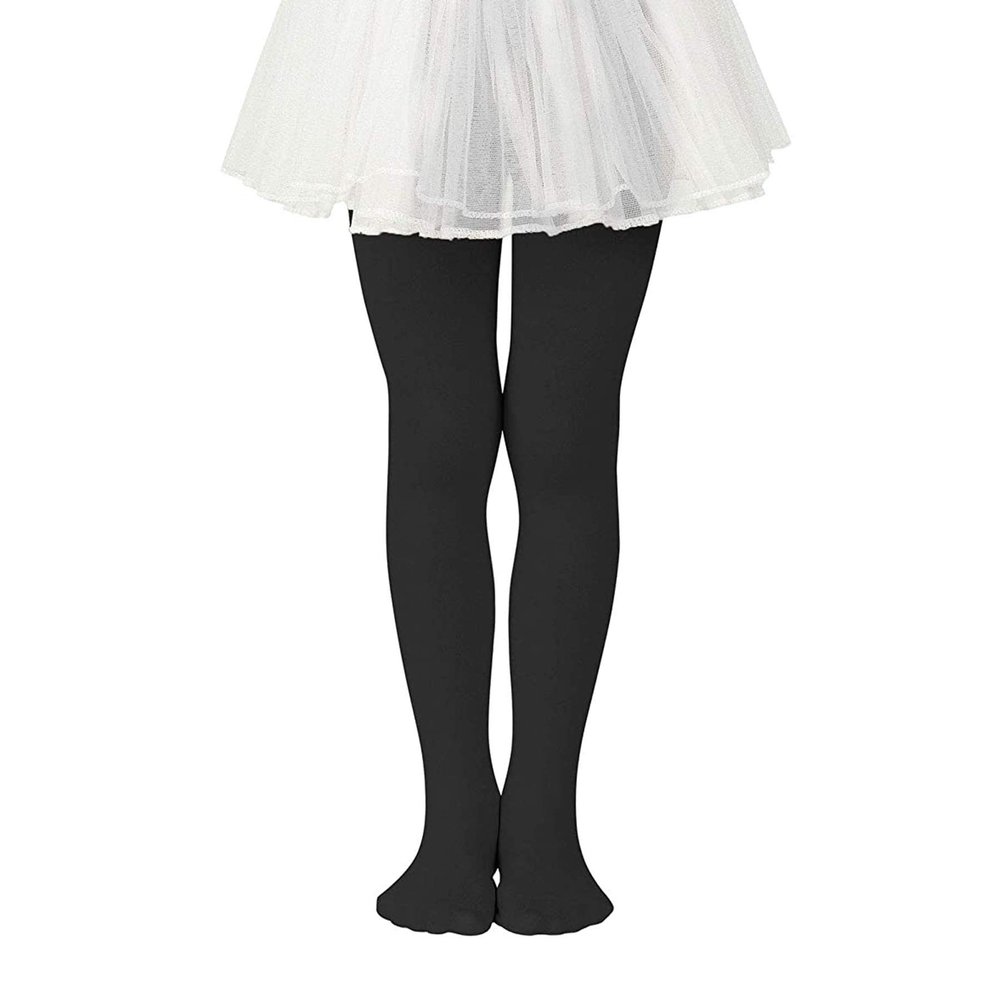 Zando Black Tights for Girls Toddler 2T-3T - Ultra Soft Black Toddler Tights 3T Elastic Ballet Footed Halloween Tight Girl for Daily School Christmas 1-3 Years