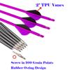 Pinals Archery Hunting 30 inch 400 Spine Arrows for Compound Bows Recurve Longbow Targets Carbon Shafts 12PCS(Purple 400) view 3