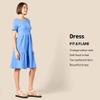 Amazon Essentials Women's Short-Sleeve Crewneck Tiered Dress, Blue, Large view 2