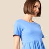 Amazon Essentials Women's Short-Sleeve Crewneck Tiered Dress, Blue, Large view 4