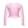 Kaerm Kids Big Girls Solid Long Sleeves Ballet Dance Cardigan Top Sweaters Princess Party Shrug Cover Up Pink 12 Years view 2
