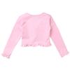 Kaerm Kids Big Girls Solid Long Sleeves Ballet Dance Cardigan Top Sweaters Princess Party Shrug Cover Up Pink 12 Years view 4