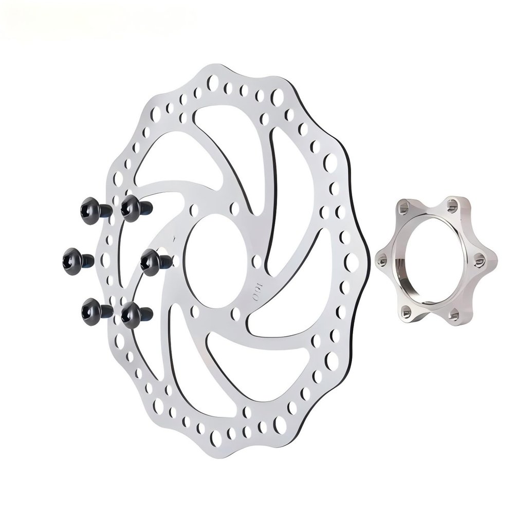 160mm Disc Brake Rotor with 6 Bolts,Stainless Steel Bicycle Rotors for Road Bike, Mountain Bike, MTB, BMX