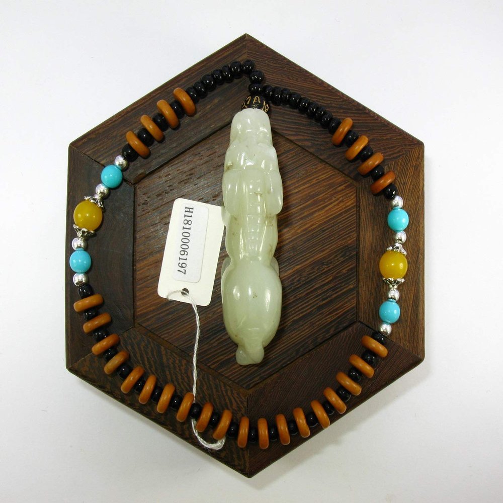 2.4" China Certified Nature Hetian Nephrite Jade Fortune Pixiu Hand Carved Pendant 6197