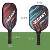 OLANNY Pickleball Paddles Set | Includes 4 Pickleball Paddles + 6 Balls+ 4 Replacement Soft Grip + 1 Portable Carry Bag | Premium Rackets Face & Polymer Honeycomb Core view 3