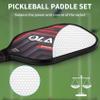 OLANNY Pickleball Paddles Set | Includes 4 Pickleball Paddles + 6 Balls+ 4 Replacement Soft Grip + 1 Portable Carry Bag | Premium Rackets Face & Polymer Honeycomb Core view 4