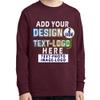 Custom Add Your Text Design Image Photo Two Sided Youth Girl Boy Personalized Long Sleeve Shirt Maroon view 1