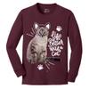 Custom Add Your Text Design Image Photo Two Sided Youth Girl Boy Personalized Long Sleeve Shirt Maroon view 3