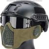 Evike Airsoft - Matrix Carbon Striker Mesh Face Pro w/Integrated Mesh Ear Protection (Color: OD Green) view 1
