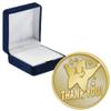 Crown Awards Round Gold Pins, Round Gold Pin with Blue Velvet Presentation Case, 20 Pack, Prime view 1