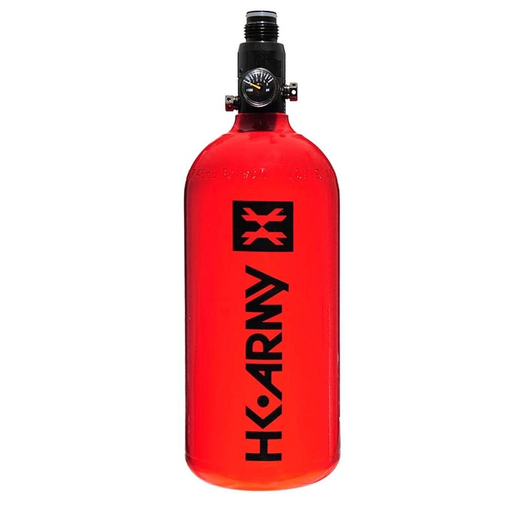 HK Army 48ci/3000psi Aluminum Compressed Air HPA Tank - Refillable High Pressure System for Paintball & Airsoft Gear - Red