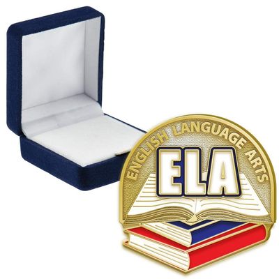 Ela Enamel Pins, Ela Enamel Pin With Blue Velvet Presentation Case, 50 Pack